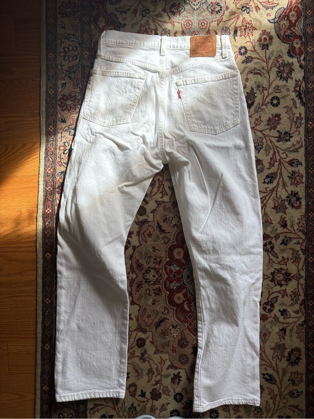 Levi’s 501 High Waist White Wedgie Ankle Jeans